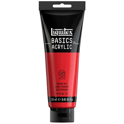 Basics acrylic - 8oz - primary red