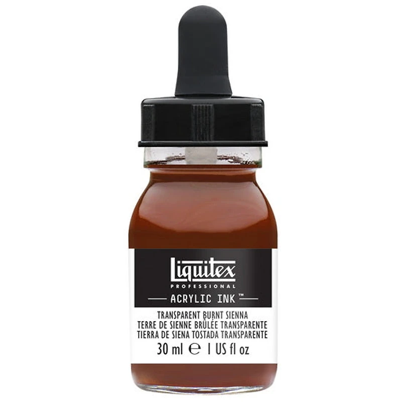 Acrylic Ink Transparent Burnt Sienna- 30ml