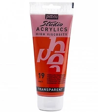Acrylique hv - studio - 100ml - vermillon transparent