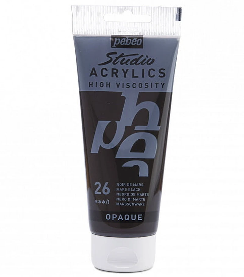 Acrylique hv - studio - 100ml - noir de mars
