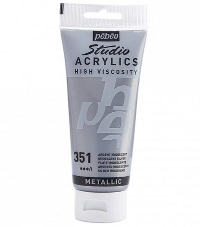 Acrylique hv - studio - 100ml - argent iridescent