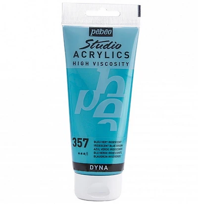 Acrylique hv - studio - 100ml - bleu vert iridescent