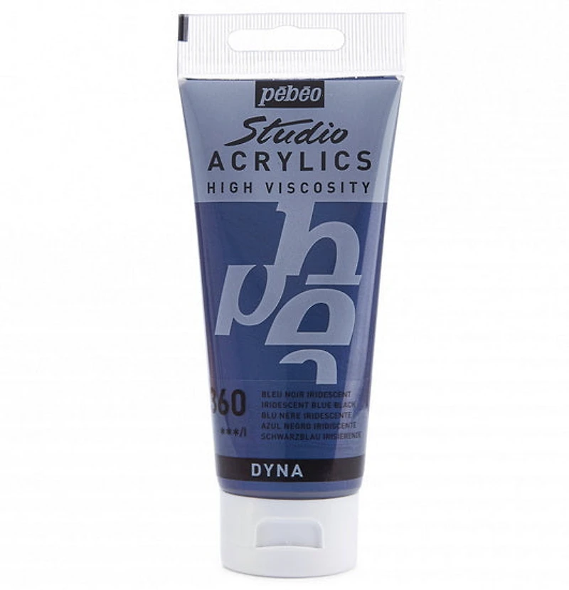 Acrylique hv - studio - 100ml - bleu noir iridescent