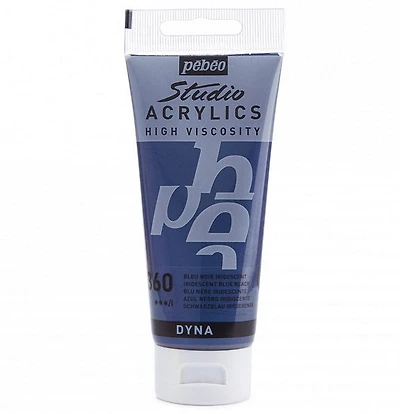 Acrylique hv - studio - 100ml - bleu noir iridescent