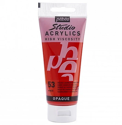 Acrylique hv - studio - 100ml - rouge de cadmium foncé