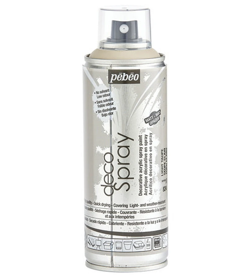 Acrylique aérosol - décospray - 200ml - taupe clair mat