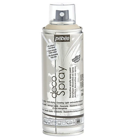Acrylique aérosol - décospray - 200ml - taupe clair mat