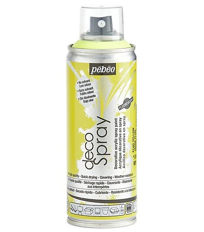 Acrylic spray - décospray - 200ml - fluo yellow
