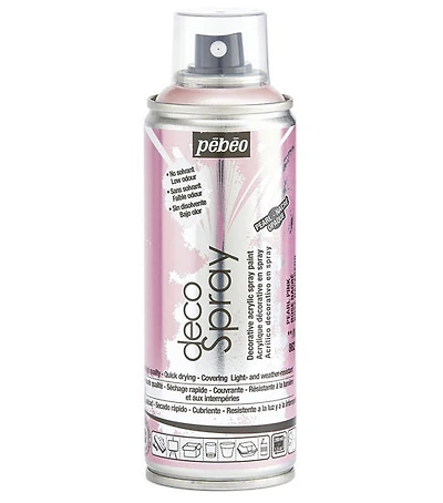 Acrylique aérosol - décospray - 200ml - rose nacré