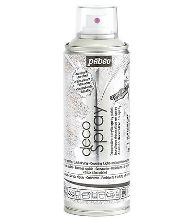 Acrylique aérosol - décospray - 200ml - pailllettes multico