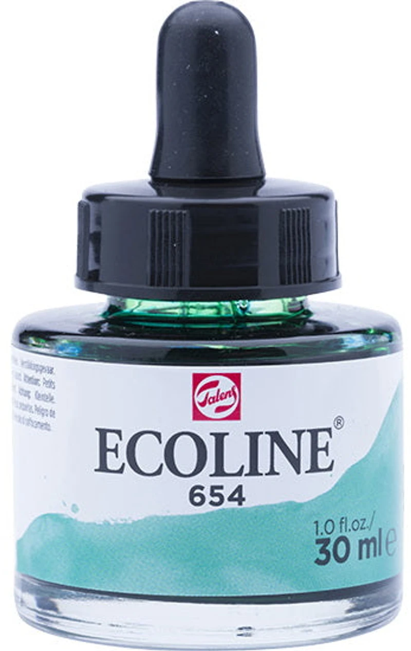 Encre aquarelle ecoline vert pin - 30ml