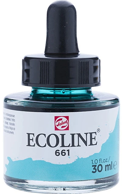 Encre aquarelle ecoline vert turquoise - 30ml