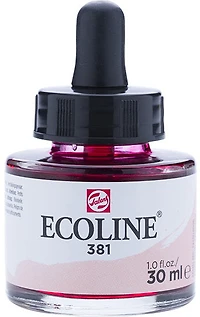Encre aquarelle ecoline rouge pastel - 30ml