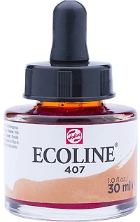 Encre aquarelle ecoline ocre brune - 30ml