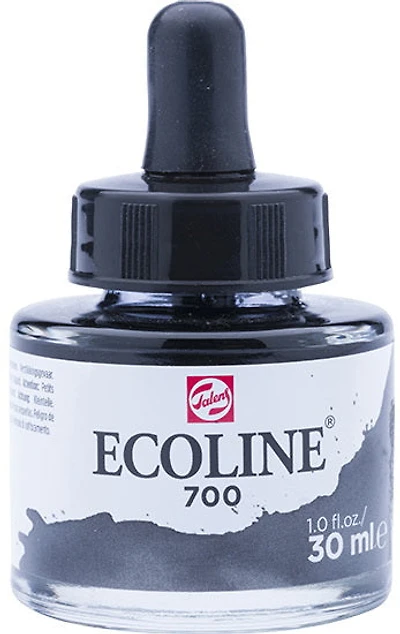 Encre aquarelle ecoline noir - 30ml