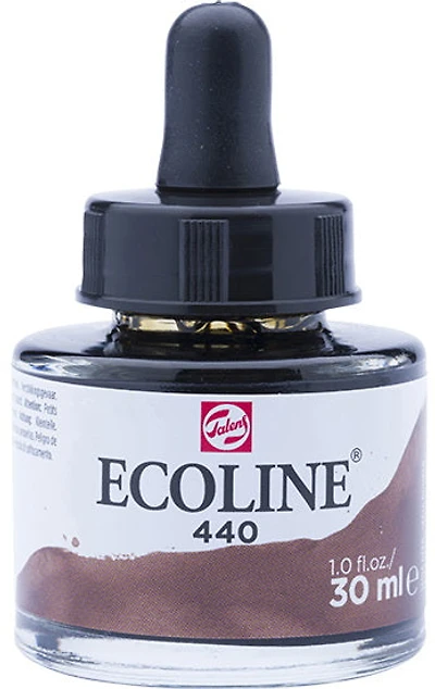 Encre aquarelle ecoline sépia foncé - 30ml