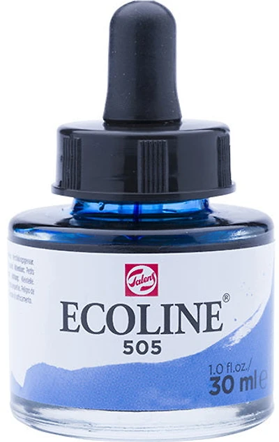 Encre aquarelle ecoline outremer pâle - 30ml