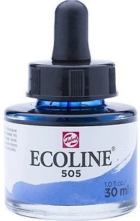 Encre aquarelle ecoline outremer pâle - 30ml