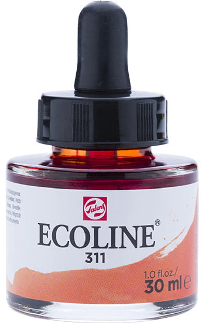 Ecoline Watersoluble Ink Vermilion-30ML
