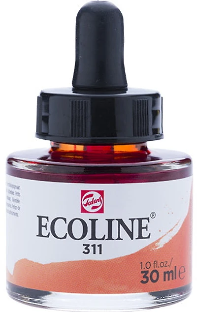 Ecoline Watersoluble Ink  Vermilion-30ML