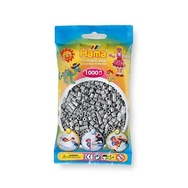 Bag of 1000 Hama Midi Beads – Grey