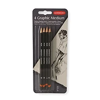 Set of 4 graphite medium pencils 2b-2h