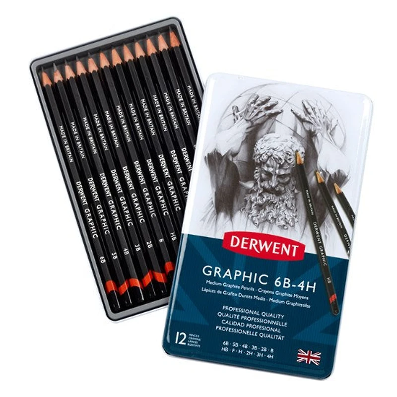 Set of graphite pencils 6b-4h