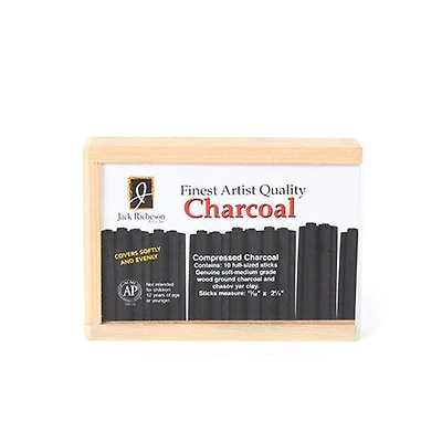Yarka Compressed Charcoal Wood Box of 10 Sticks