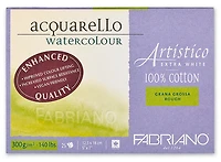 Papier aquarelle artistico - extra blanc - torchon inch - 5 x 7 pouces grampersquaremeter