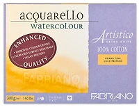 Papier aquarelle artistico - extra blanc - grain_fin inch - 9 x 12 pouces grampersquaremeter