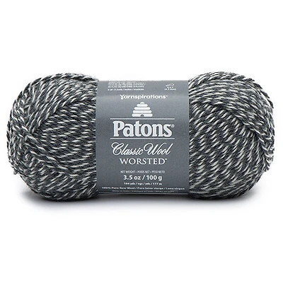Classic wool yarn #4 - 100g - dark grey marl