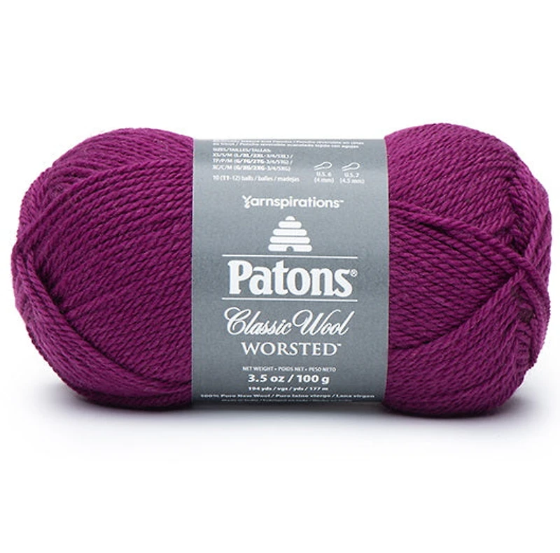 Classic wool yarn #4 - 100g - amaranth