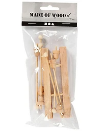 Miniature skis batons bois nat 3 paire