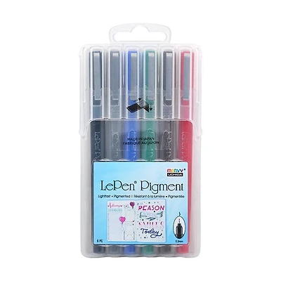 6 Feutres fins - lepen - 0.3mm - couleurs primaires