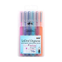 6 Fineliners - lepen - 0.3mm - jewel colors