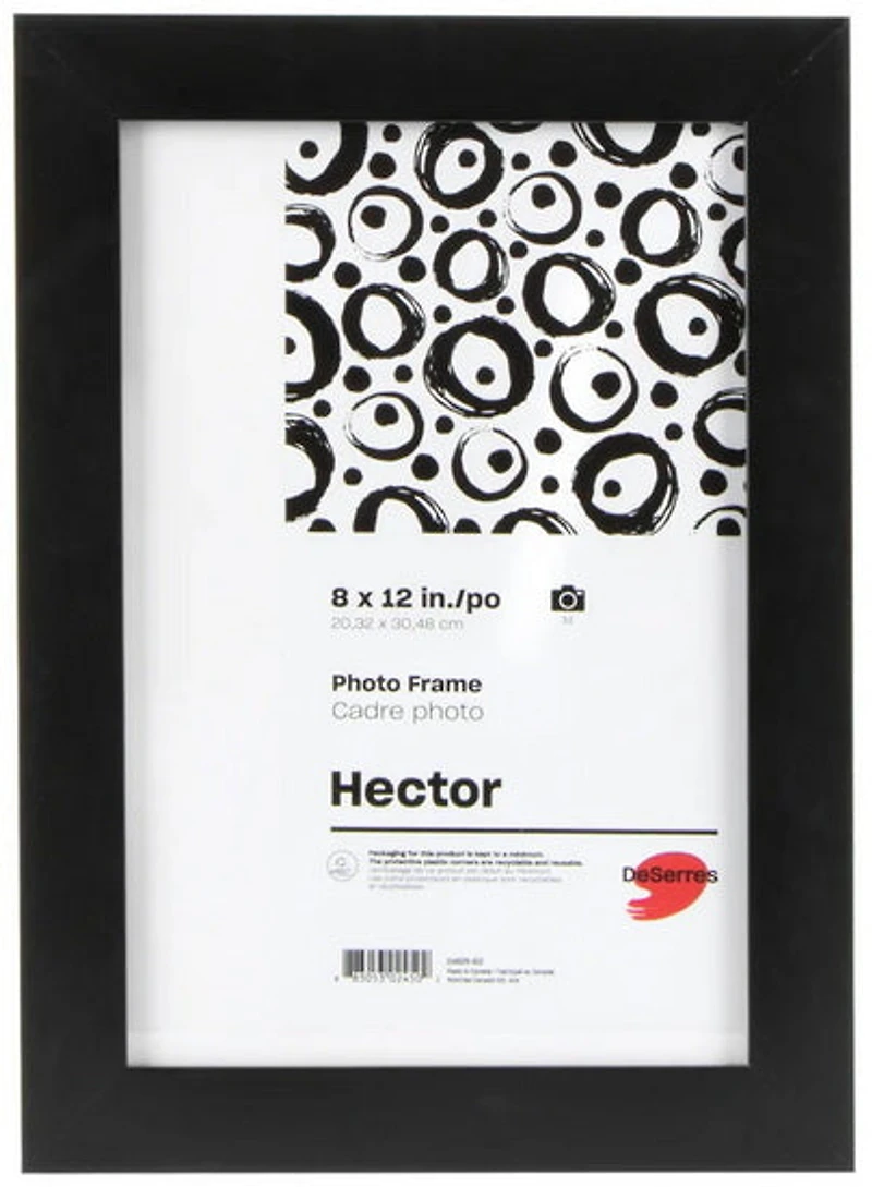Cadre photo bois noir - 8x12po