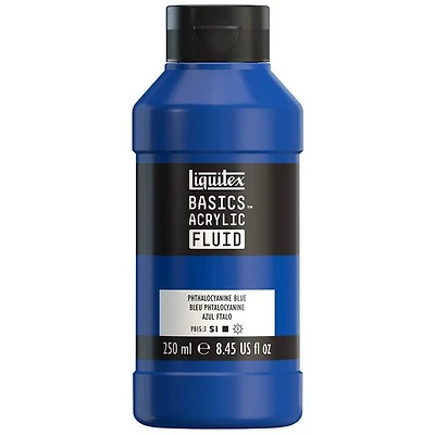 Acrylique basics fluide - 8oz - bleu phtalocyanine