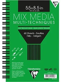 Bloc techniques mixtes - 160 g         - 5,5 x 8,5 pouces