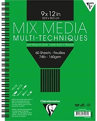 Bloc techniques mixtes - 160 g         - 9 x 12 pouces