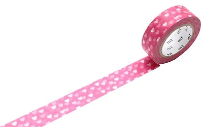 Ruban washi coeurs - 15mmx7m