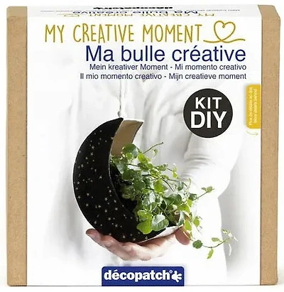 Mini kit décopatch - cache-pot lune