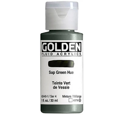Acrylic fluid - 1 oz  sap green hue  s4