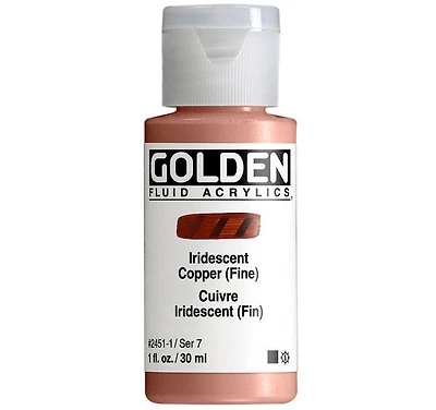 Acrylique fluide - 1 oz  cuivre iridescent  s7