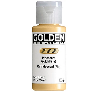 Acrylic fluid - 1 oz iridescent gold s6