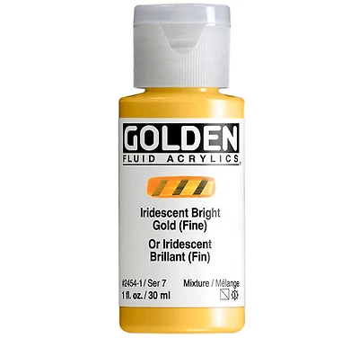 Acrylique fluide - 1 oz  or iridescent brillant  s7