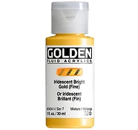 Acrylique fluide - 1 oz  or iridescent brillant  s7