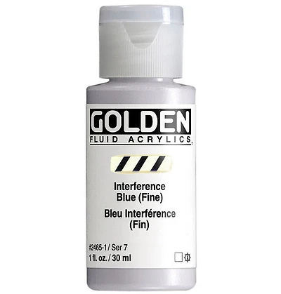Acrylique fluide - 1 oz  bleu interference fin  s7