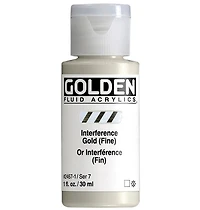 Acrylique fluide - 1 oz  or interference fin  s7