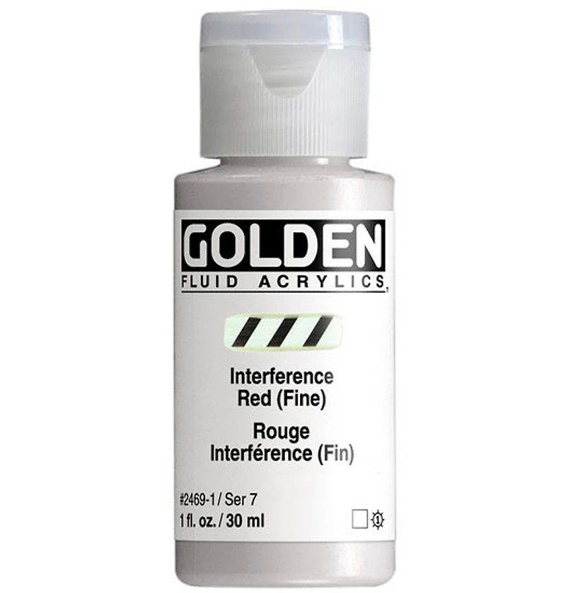 Acrylique fluide - 1 oz rouge interference fin s7