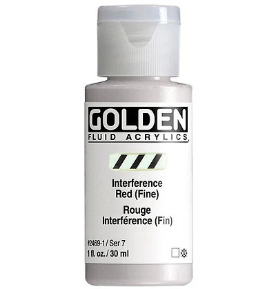 Acrylique fluide - 1 oz rouge interference fin s7